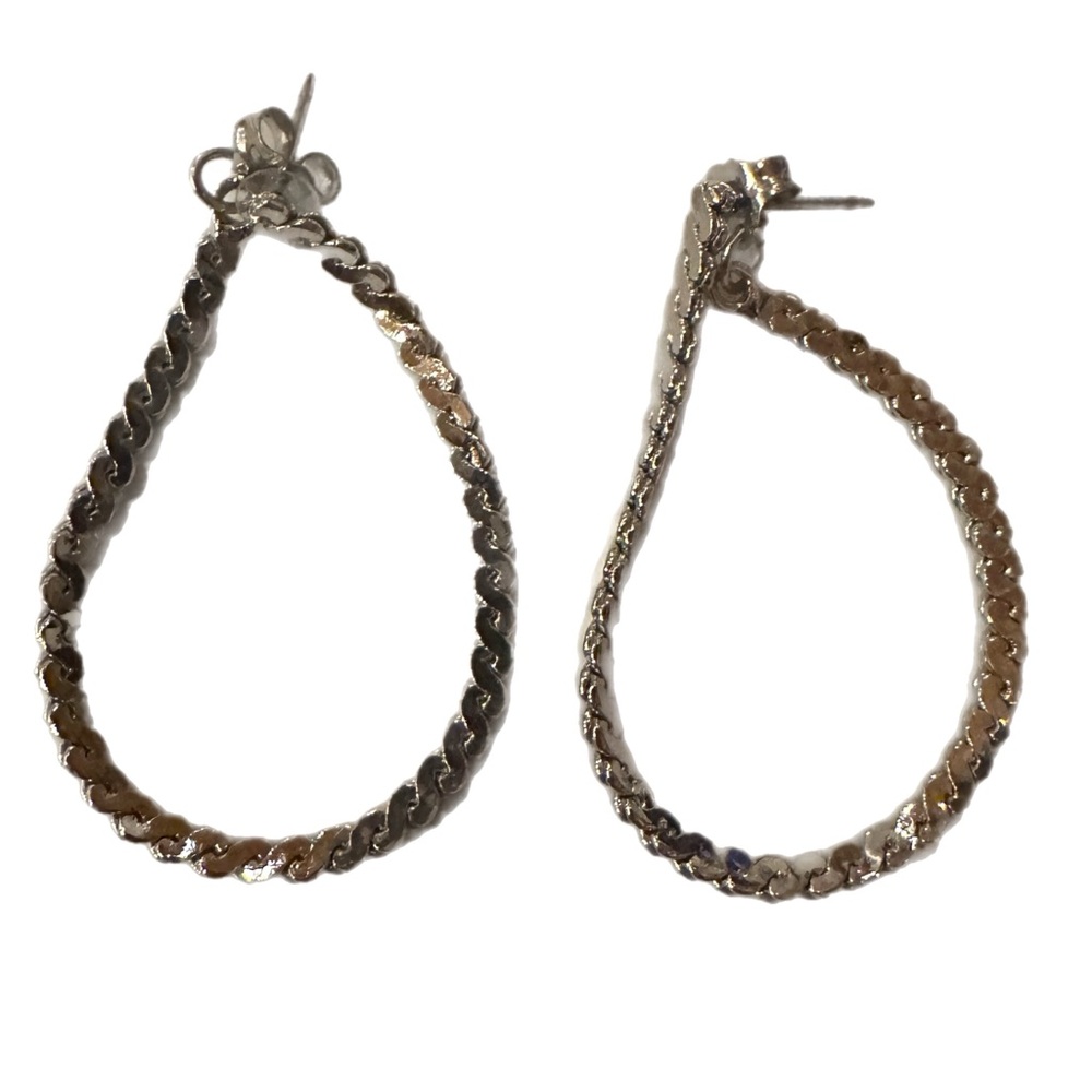 Elegant Silver Teardrop Earrings